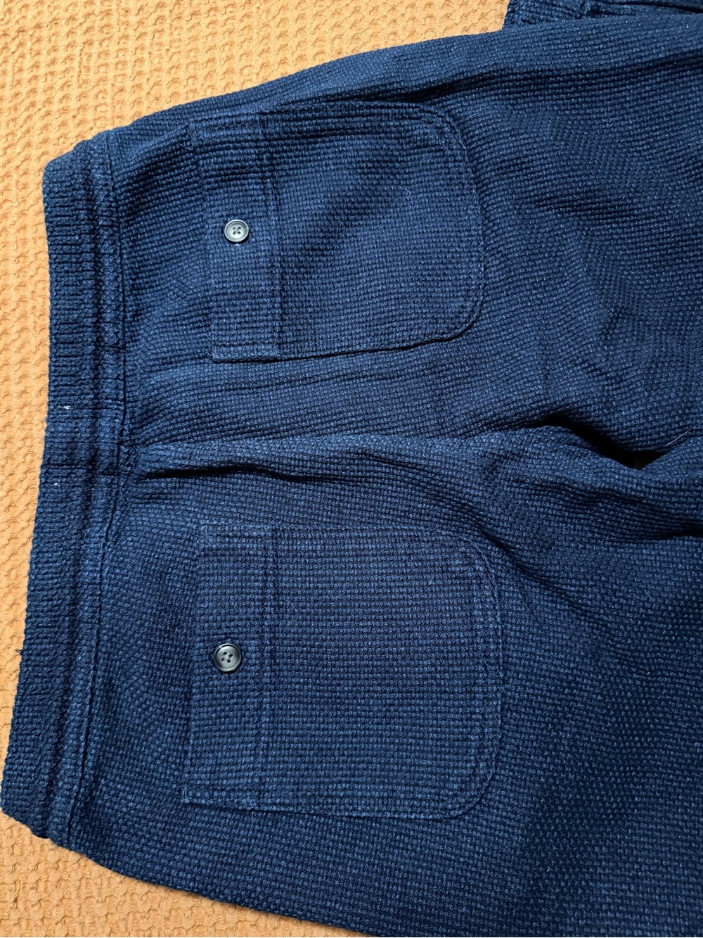 Taylor Stitch Navy Ribbed Drawstring Joggers - Picture 5 of 5